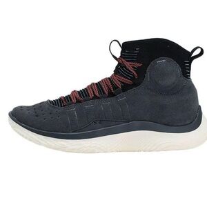 Under Armour Curry 4 Flotro Gray and Black High-Top Sneakers